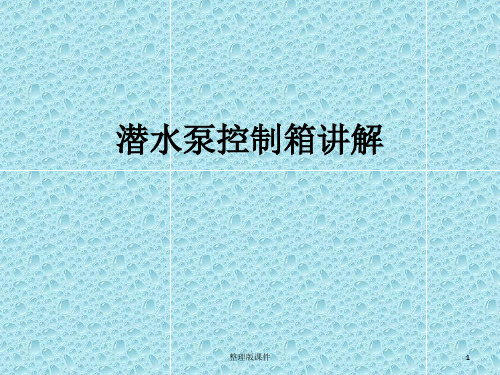 潜水泵控制箱ppt课件