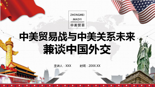 简约风中美关系之中美贸易战与中美关系未来教学ppt