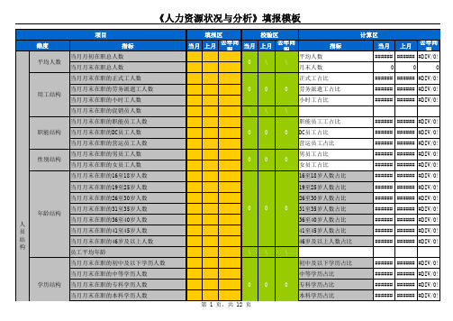 HR人力资源盘点填报模板