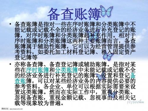 备查账簿