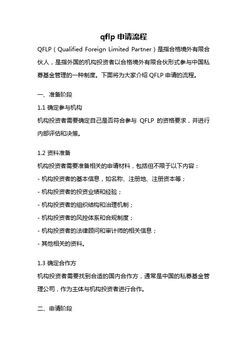 qflp申请流程
