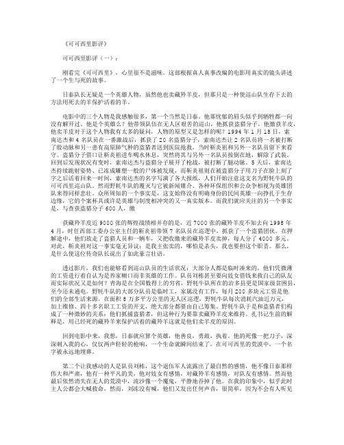 可可西里影评(精选5篇)