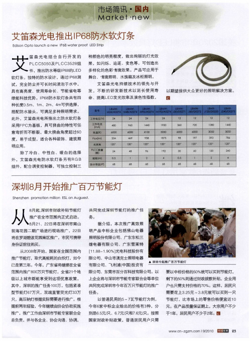 艾笛森光电推出IP68防水软灯条