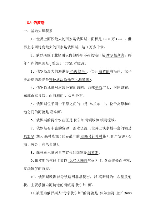 俄罗斯练习