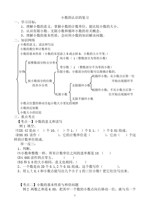 小数的认识复习