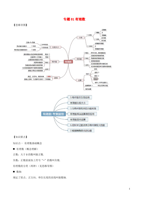 中考数学一轮复习专题01有理数含解析