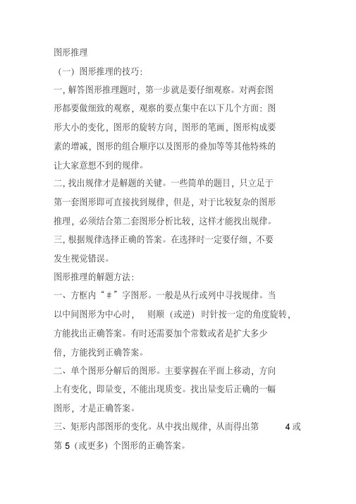 最新行测图形推理经典总结