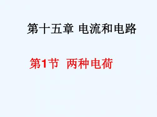 人教版2011课标版九年级物理全一册第十五章第一节两种电荷
