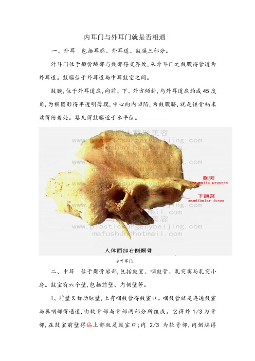 内耳门与外耳门