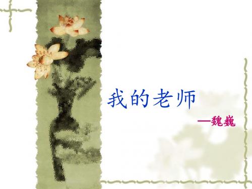 魏巍《我的老师》ppt课件(15页)