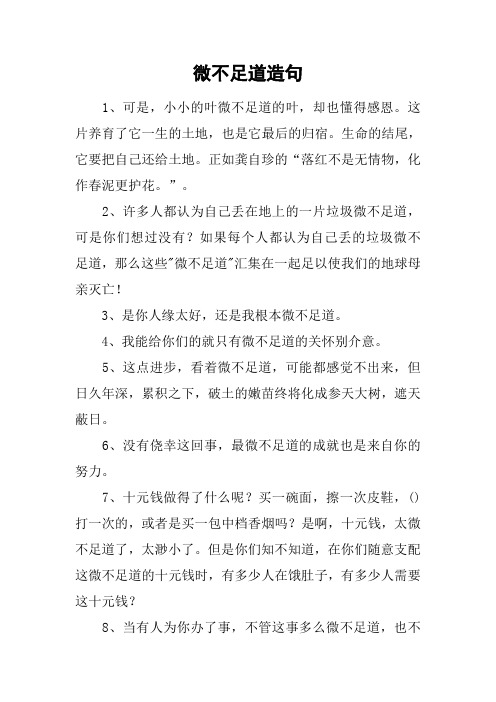 微不足道造句_1