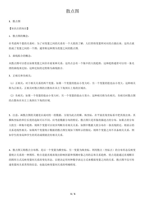 散点图-高中数学知识点讲解