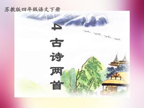 最新苏教版小学语文四年级下册《4.古诗两首》第二课时优质课课件(精品)