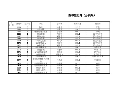图书分类账