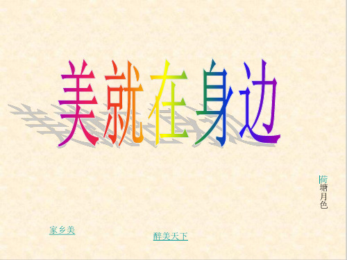 初中话题作文写作指导：美就在身边ppt
