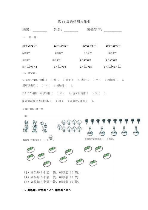 第11周数学周末作业