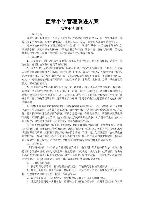 宣章小学管理改进方案