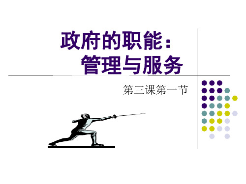 高一政治 人教版必修2《政治生活》教学课件 3.1政府的职能