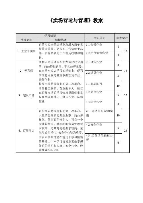 《卖场营运与管理》教案.doc