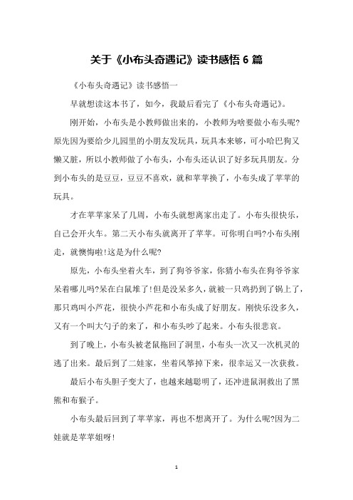 关于《小布头奇遇记》读书感悟6篇