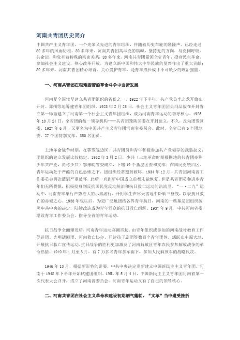 河南共青团历史