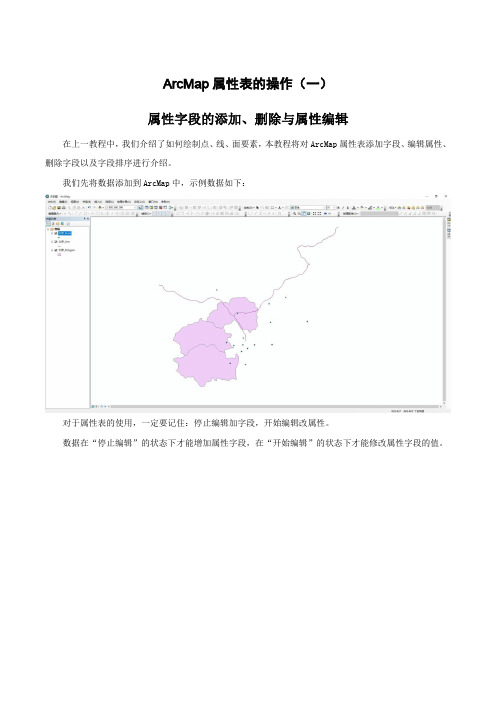 ArcMap属性表操作(一)：属性字段的添加、删除与属性编辑
