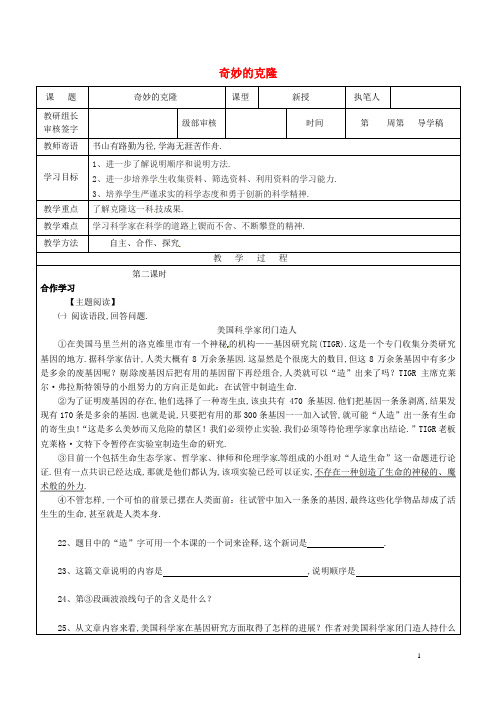 2019初中语文教案和练习