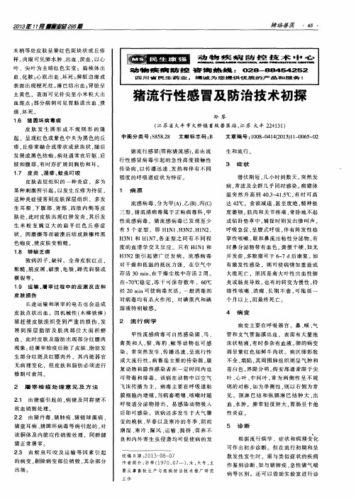 猪流行性感冒及防治技术初探