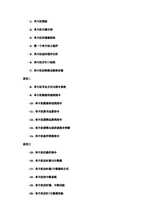 单片机知识点