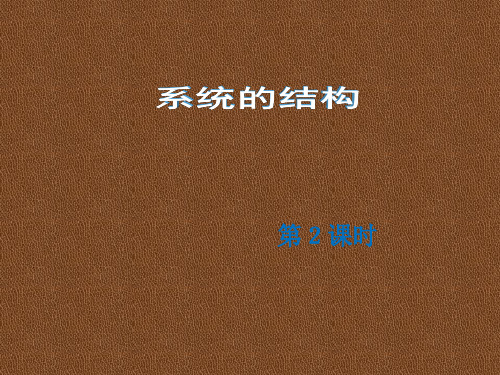 高中通用技术苏教版必修2课件-3.1系统的结构 (共17张PPT)