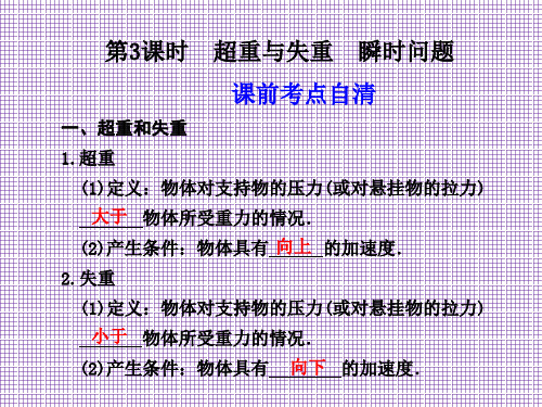 浙江省义乌三中高三物理《超重与失重、瞬时问题》复习课件