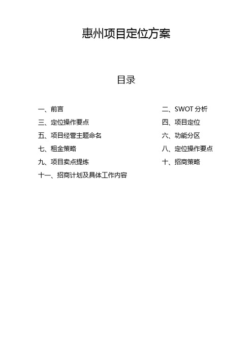 惠州项目营销方案