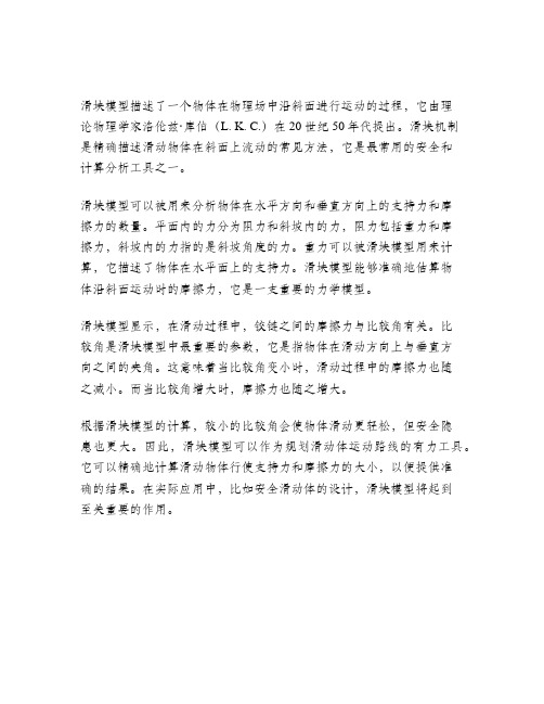 斜面滑块模型支持力与摩擦力的分析