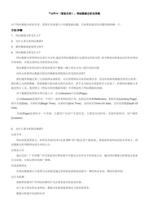 TopBox智投分析网站数据分析全攻略