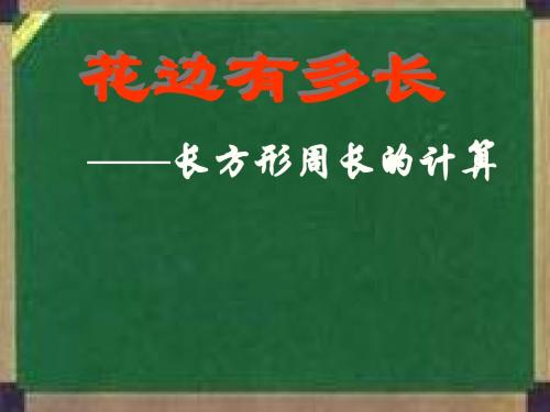 3《花边有多长》课件