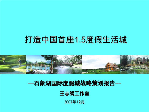 【房地产】王志纲：石象湖国际度假城战略策划报告