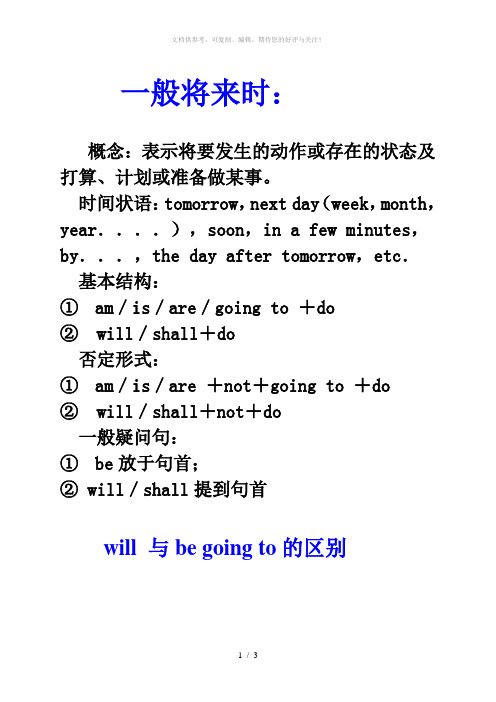 will 与be going to的区别