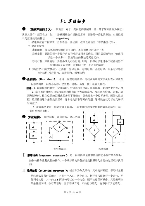 算法初步练习题(学生讲义)