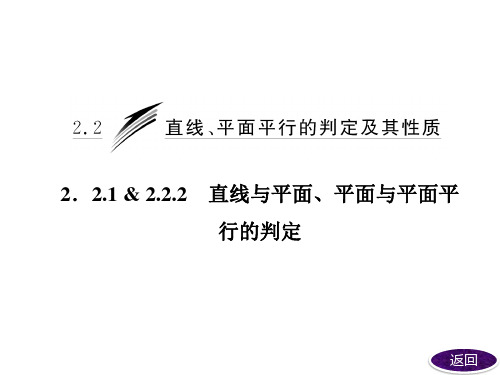 直线与平面平行的判定 课件