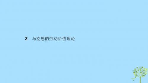 高中政治 专题二 马克思主义政治经济学的伟大贡献 2.2