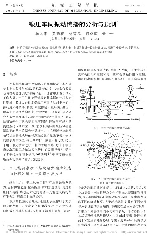 锻压车间振动传播的分析与预测(杨国泰)