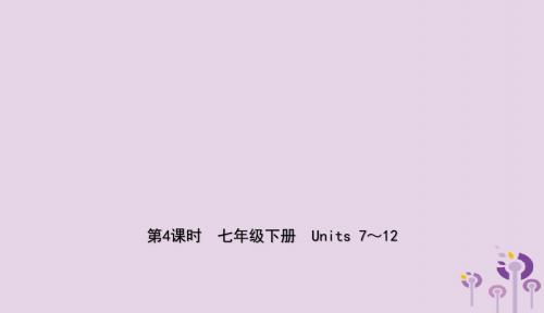 山东诗营市2019年中考英语总复习第4课时七下Units7_12课件20190107280