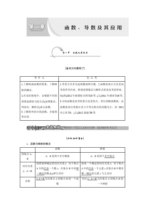 高考总复习——第二章 函数、导数及其应用