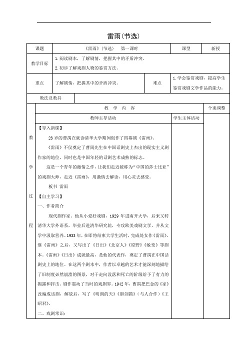 高中语文必修4专题二 一滴眼泪中的人性世界 同步教学