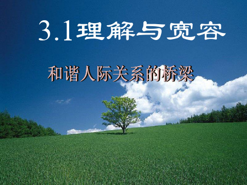 3.1理解与宽容