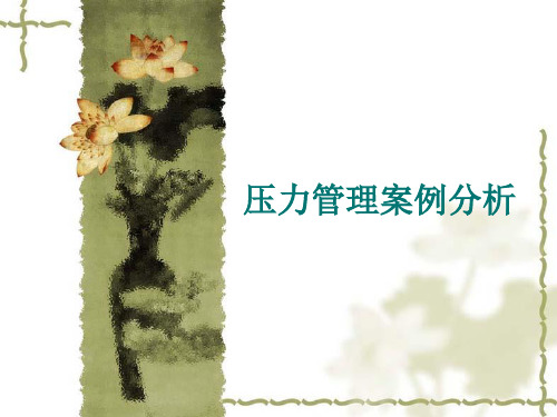 压力管理案例分析