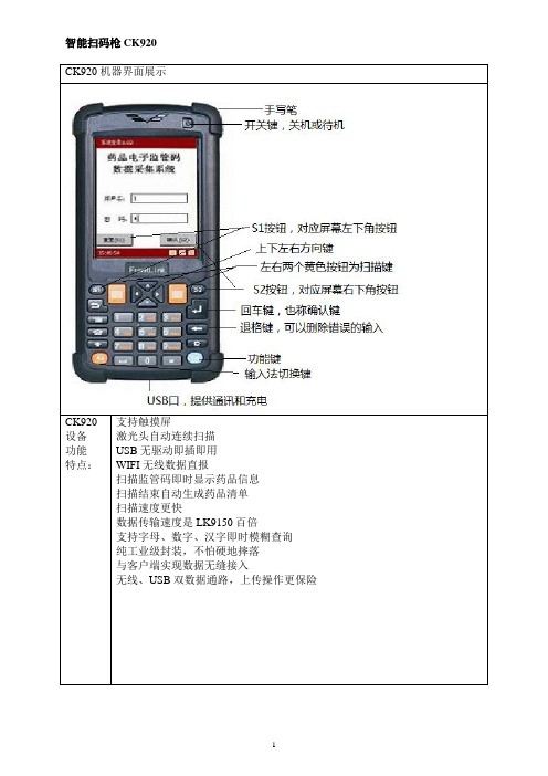 CK920智能扫描终端介绍