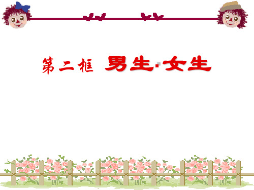 人教版初中政治 八年级政治上册  3.2男生女生 课件 (共20张ppt)