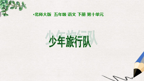 北师大版小学五年级语文下册10.2 少年旅行队 (1)精品ppt课件