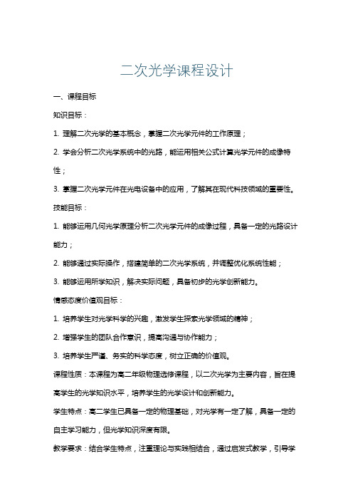 二次光学课程设计